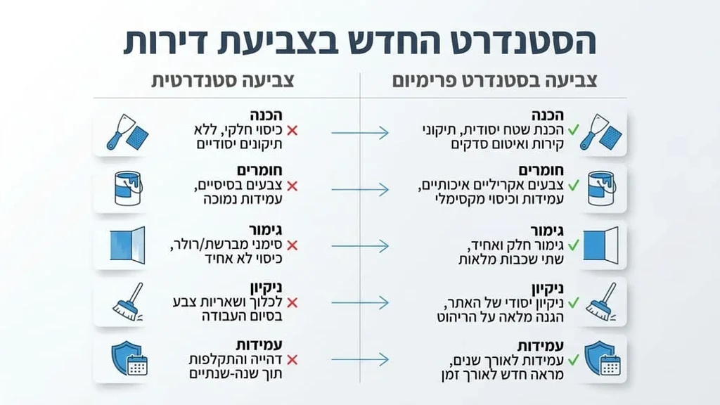 סלון מעוצב לאחר צביעת דירה ברמת השרון
